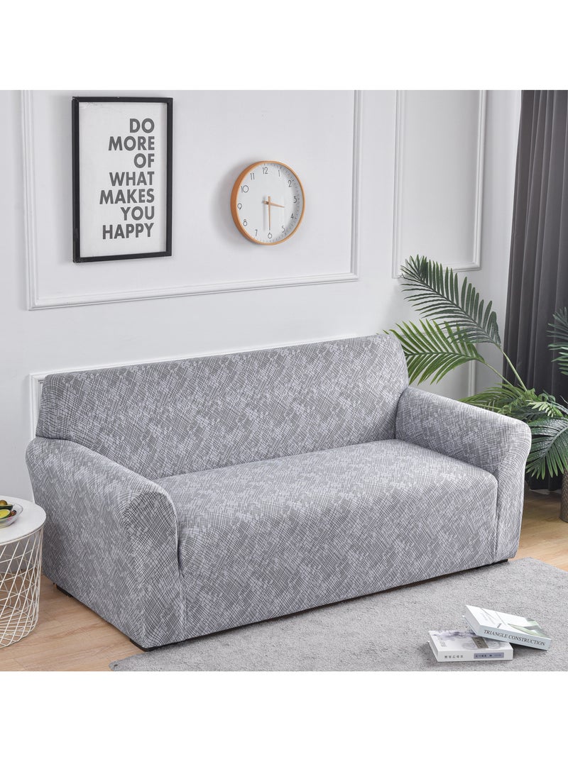 DUNISO Sofa cover, elastic printed sofa protective cover, anti slip furniture cover, anti fouling and wear resistant, suitable for all seasons, suitable for three seater sofas, 190 to 235cm  - Image 2