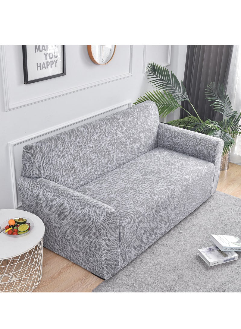 DUNISO Sofa cover, elastic printed sofa protective cover, anti slip furniture cover, anti fouling and wear resistant, suitable for all seasons, suitable for three seater sofas, 190 to 235cm  - Image 3