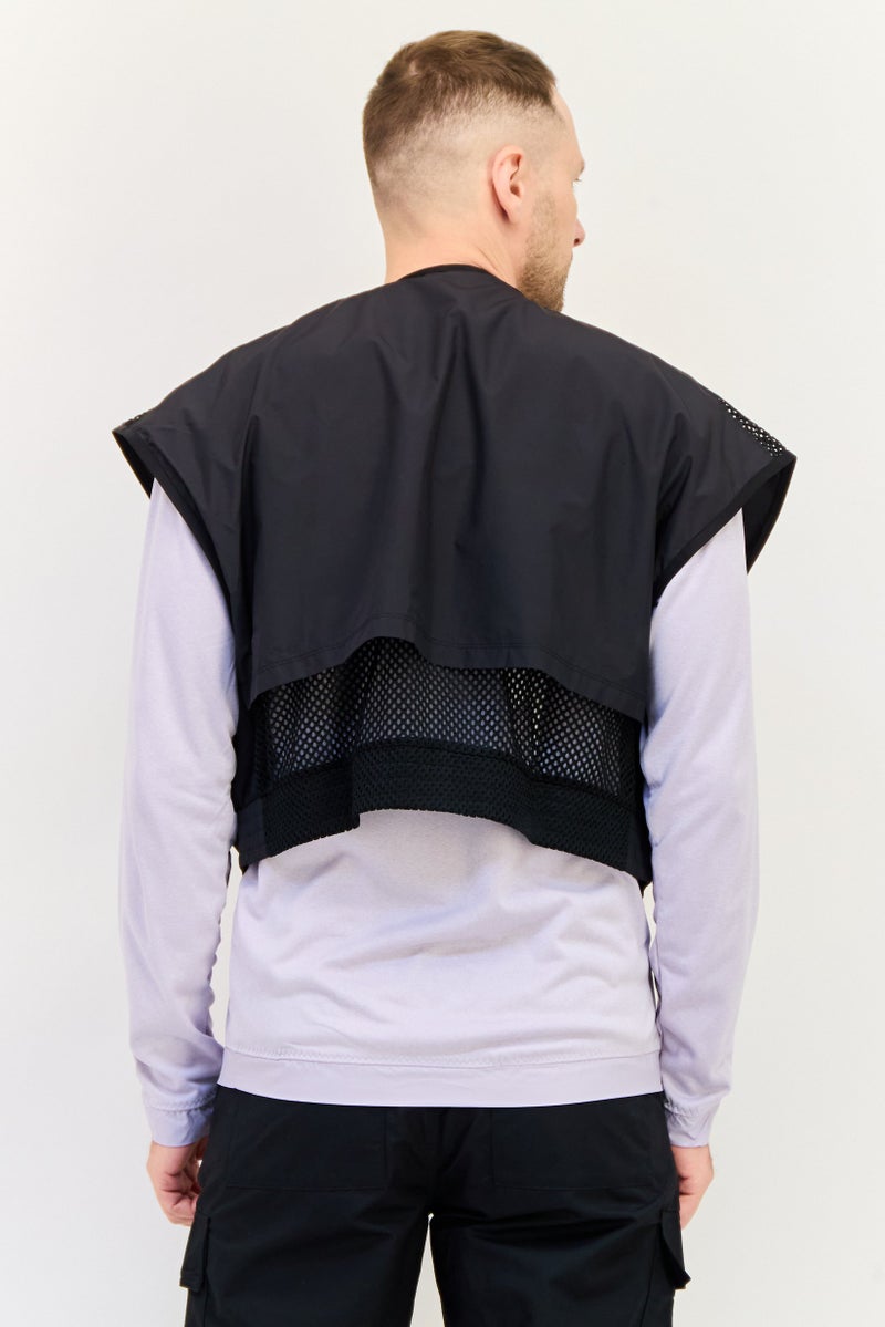 Adidas Men Sportswear Fit Sleeveless Outdoor Jacket Vest, Black  - Image 4