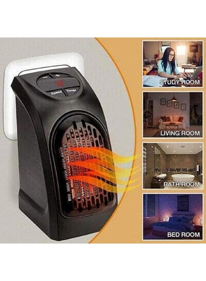 مدفأة كهربائية صغيرة محمولة 400 واط - مدفأة كهربائية تعمل بمقبس الحائط مع شاشة LED، تحكم في درجة الحرارة، تصميم عصري للمنزل والمكتب - Image 2