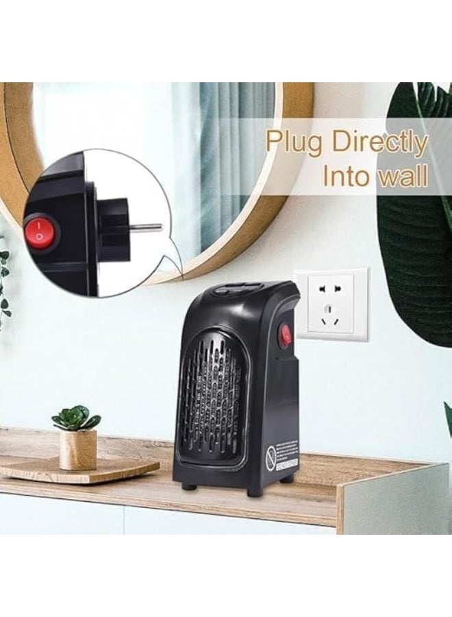 مدفأة كهربائية صغيرة محمولة 400 واط - مدفأة كهربائية تعمل بمقبس الحائط مع شاشة LED، تحكم في درجة الحرارة، تصميم عصري للمنزل والمكتب - Image 3