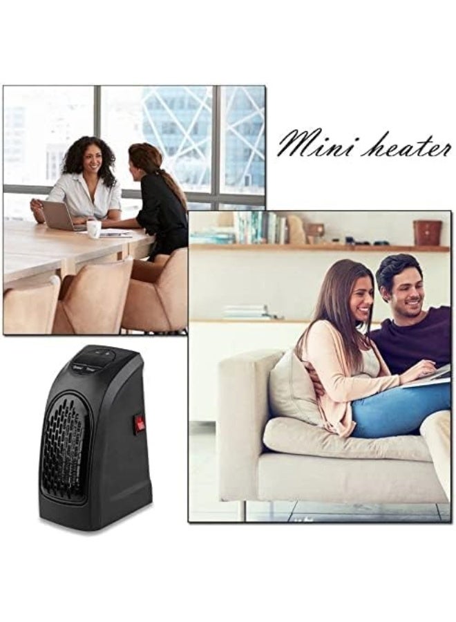 مدفأة كهربائية صغيرة محمولة 400 واط - مدفأة كهربائية تعمل بمقبس الحائط مع شاشة LED، تحكم في درجة الحرارة، تصميم عصري للمنزل والمكتب - Image 4