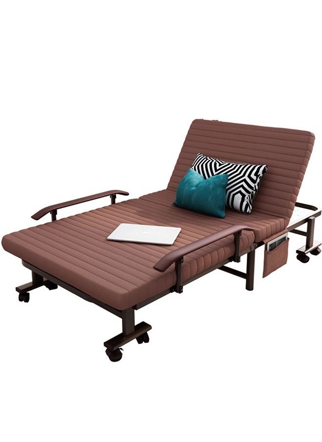 CityRiya-Long - Folding Bed Portable Bed Foldable Bed for Camping Rollaway Guest Bed with Mattress for Adults Adjustable Reclining Chairs Fold Up Bed with Memory Foam Mattress - Image 1