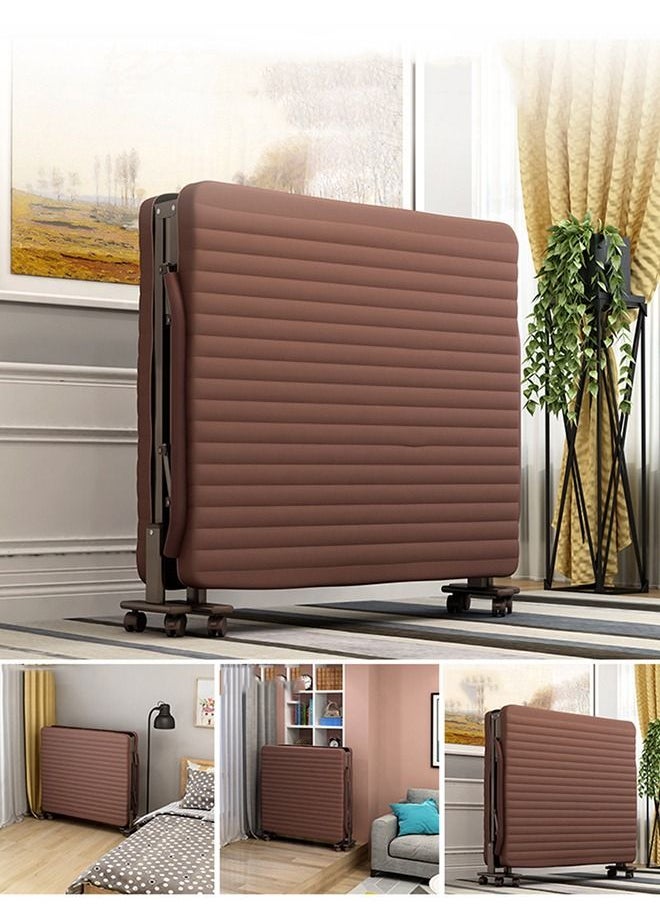 CityRiya-Long - Folding Bed Portable Bed Foldable Bed for Camping Rollaway Guest Bed with Mattress for Adults Adjustable Reclining Chairs Fold Up Bed with Memory Foam Mattress - Image 1