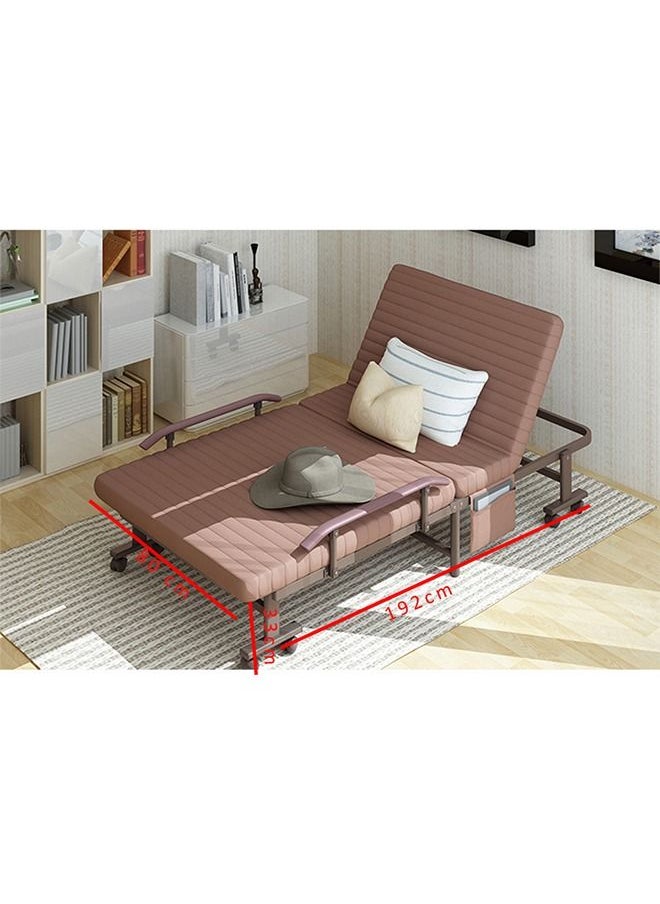 CityRiya-Long - Folding Bed Portable Bed Foldable Bed for Camping Rollaway Guest Bed with Mattress for Adults Adjustable Reclining Chairs Fold Up Bed with Memory Foam Mattress - Image 1