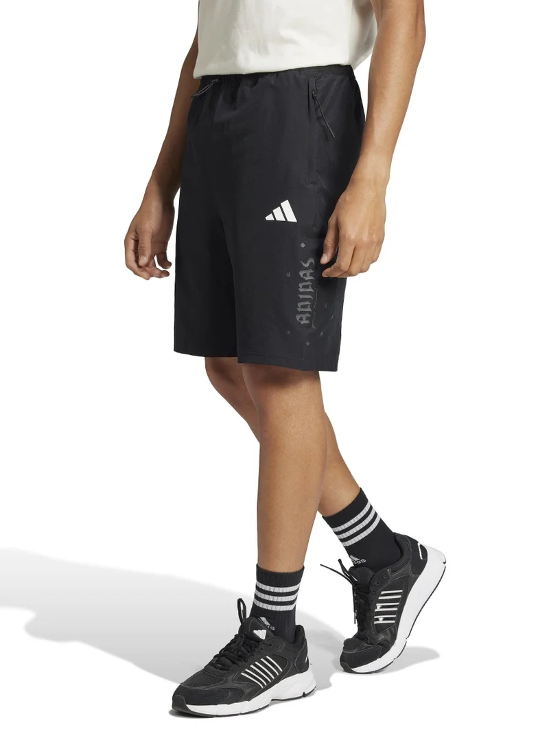 adidas شورت تدريب أسود رجالي