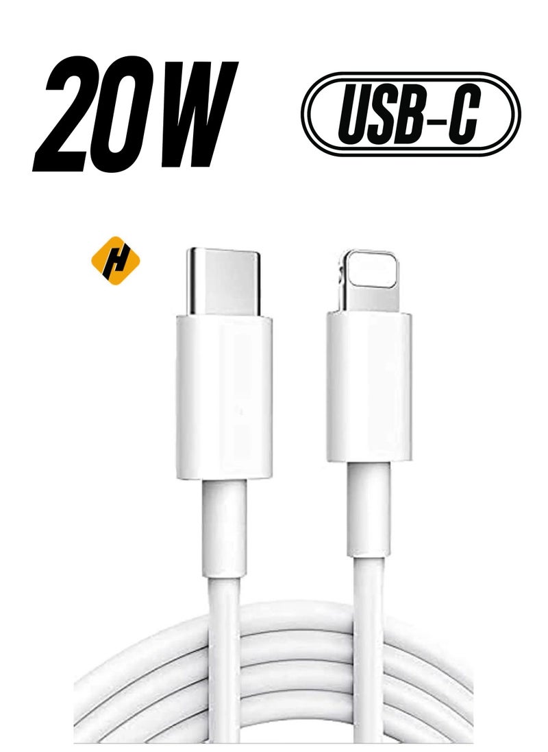 HuHa 20W Fast Charging Compaible For iphone 12 mini/12/12 Pro/13/13 pro/13 promax/13mini,Type C to Lightning Cable[MFi Certified] USB C to Apple PD Cable Fast Charger, iPad, Macbook (White 1M)  - Image 1