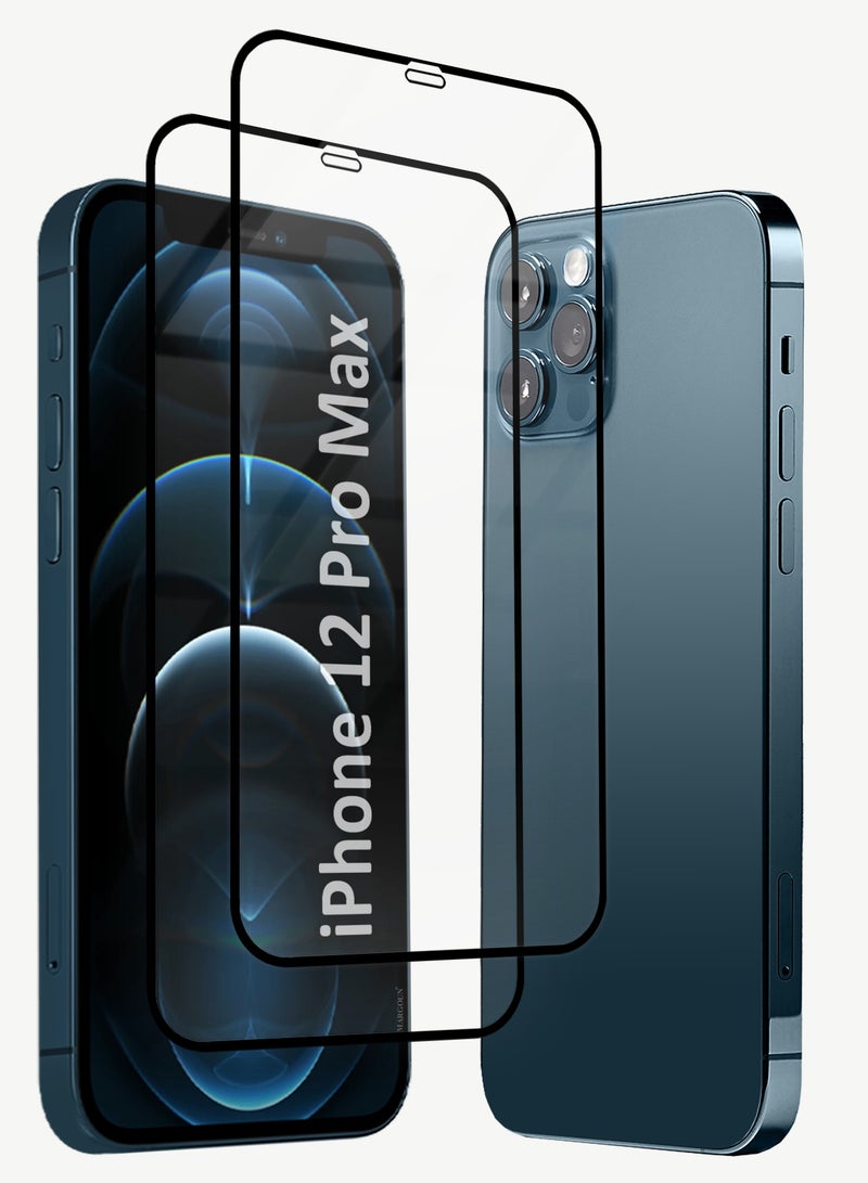 CATANES 2 Pack For iPhone 12 Pro Max 3D Screen Protector Coverage Bubble Resistant Scratch Protection - Image 2