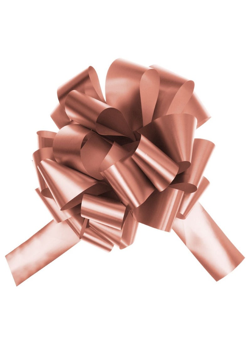 فيونكة زخرفية كبيرة من البوليستر باللون الذهبي الوردي 35 سم