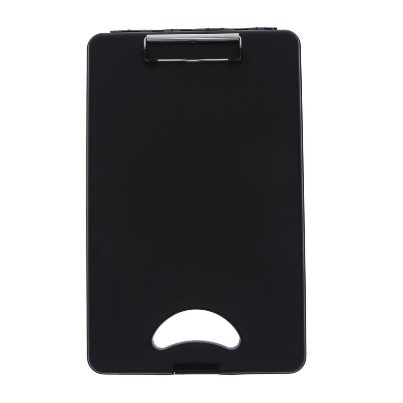 Saunders DeskMate II 00533 Plastic Storage Clipboard - Black, Letter Size, 10 in. x 16 in. Document Holder with Internal Storage - Image 2