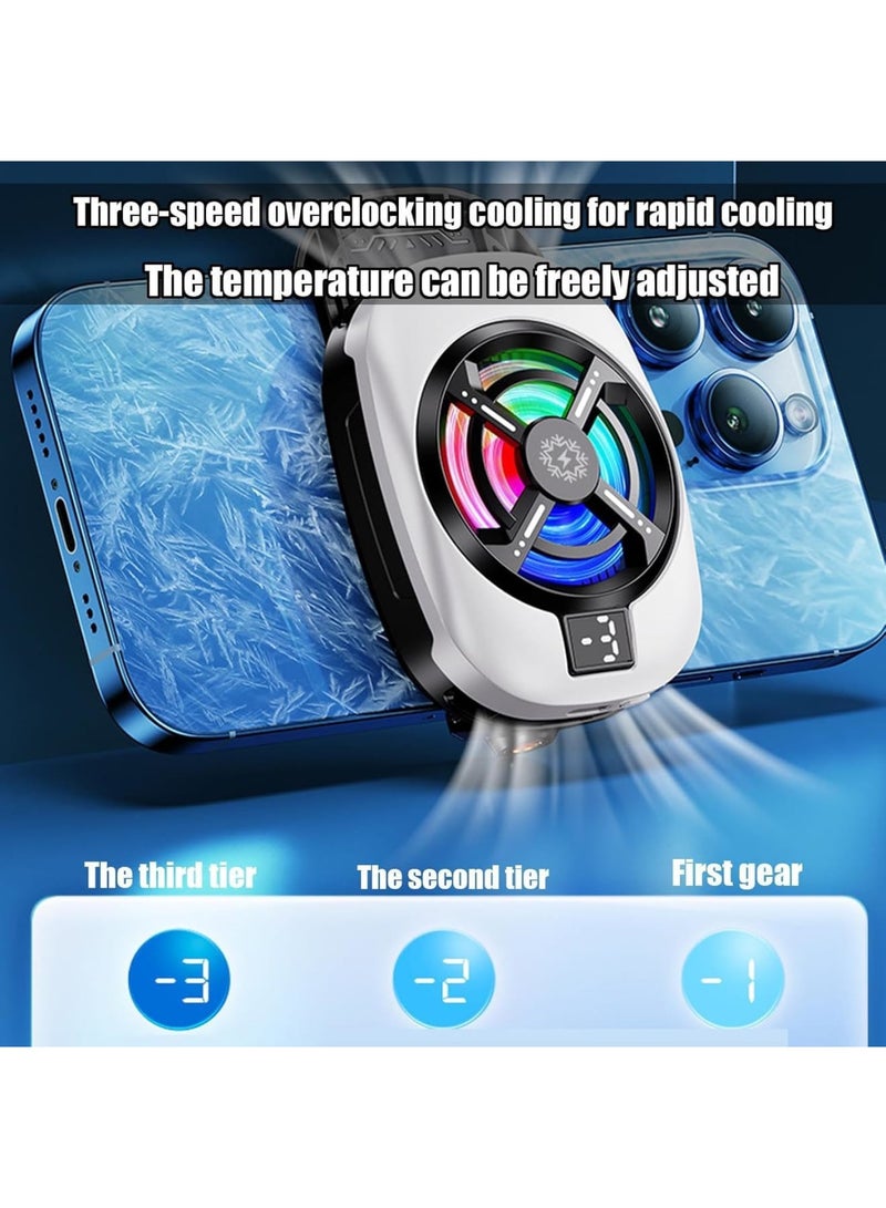 SYOSI Magnetic Phone Cooler, Mobile Phone Radiator, 15W Low Noise Mobile Game Accessory, Lightweight Electronics Heatsink for Smartphones, Gaming, Outdoor Activities or Travel (Black) - Image 4