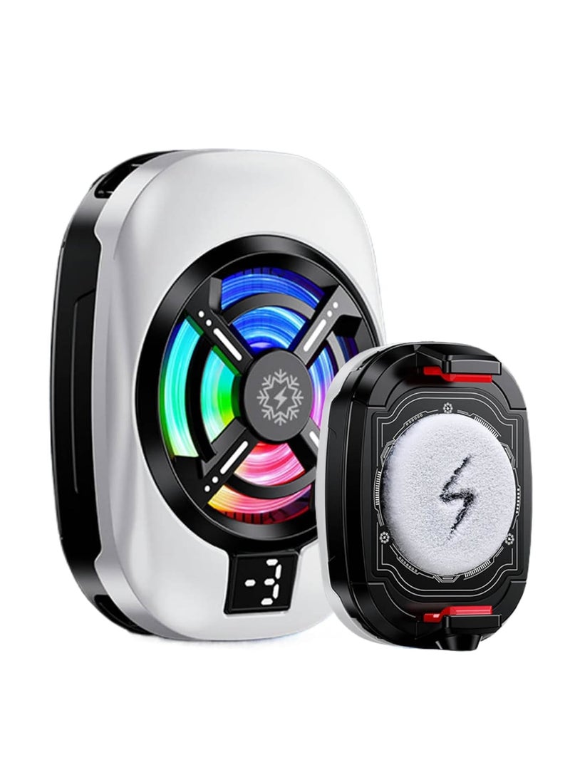 SYOSI Magnetic Phone Cooler, Mobile Phone Radiator, 15W Low Noise Mobile Game Accessory, Lightweight Electronics Heatsink for Smartphones, Gaming, Outdoor Activities or Travel (Black) - Image 1