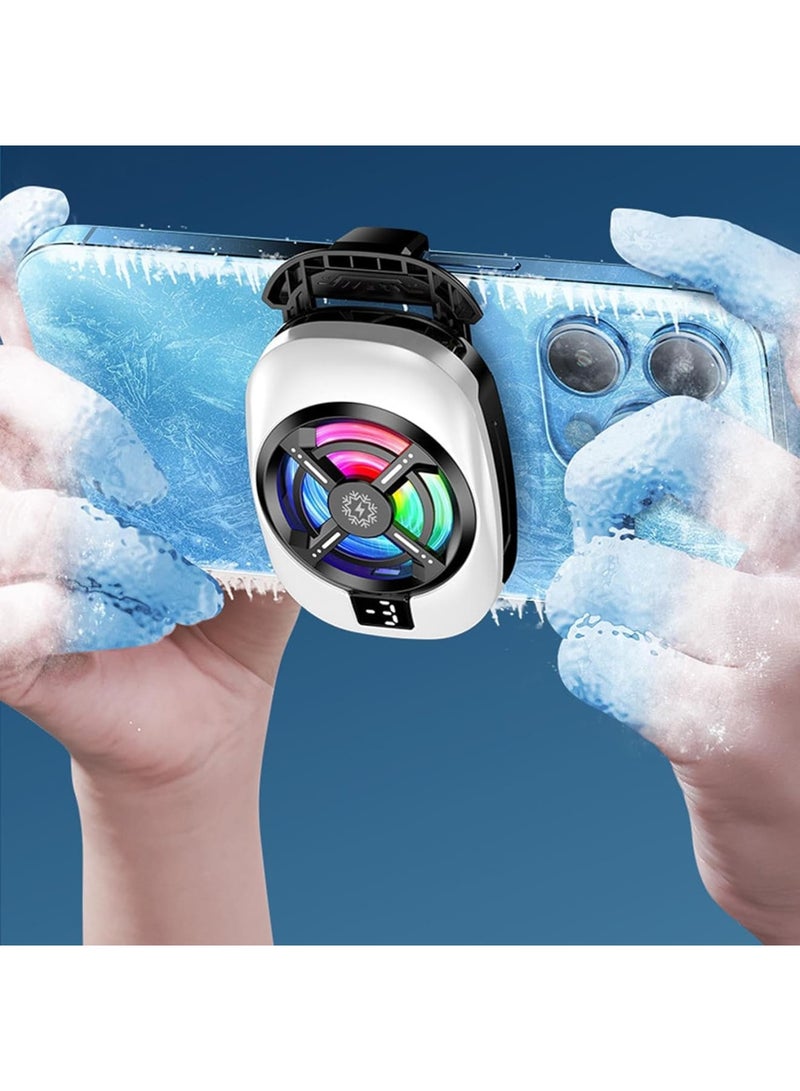 SYOSI Magnetic Phone Cooler, Mobile Phone Radiator, 15W Low Noise Mobile Game Accessory, Lightweight Electronics Heatsink for Smartphones, Gaming, Outdoor Activities or Travel (Black) - Image 2