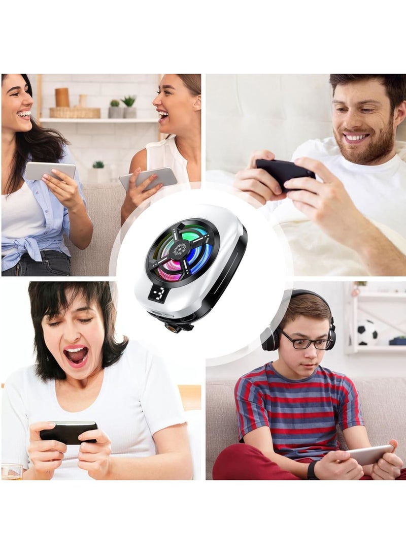 SYOSI Magnetic Phone Cooler, Mobile Phone Radiator, 15W Low Noise Mobile Game Accessory, Lightweight Electronics Heatsink for Smartphones, Gaming, Outdoor Activities or Travel (Black) - Image 3