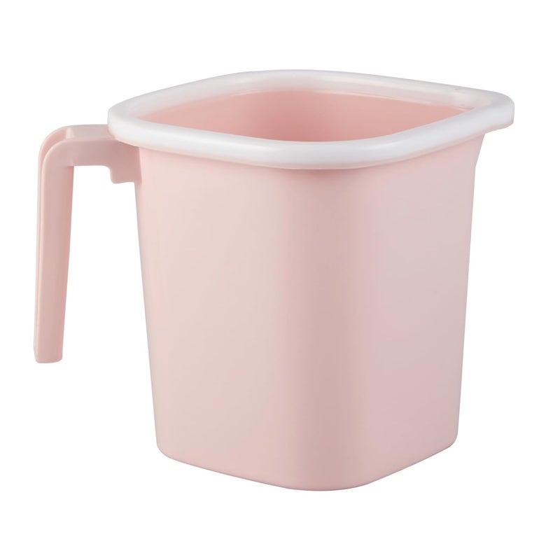 RATAN PLASTICWARE دلو راتان بلاستيك بريميا 18 لتر × 2 كوب 15 لتر × 2 لون دياسو الوردي خفيف الوزن وسهل الحمل مثالي للاستخدام في الحمامات والمطابخ والمناطق الرطبة - Image 5