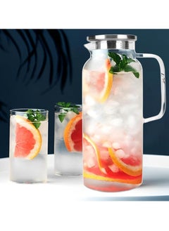 زجاج الجرار ، الجرار مع غطاء ، 1.8L الجرار ، الجرار مع جداول مقابض ، الجرار الثلاجات ، الجرار ، عصائر الفاكهة ، والشاي المثلج والمشروبات