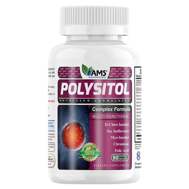 AMS Polysitol Caplets, Fertility Supplement For Women, Pack of 90's - Image 1