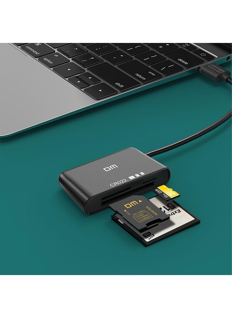 DM - CR022 USB Type-C To Micro Sd Tf Sd and Cf Card Reader - Image 1