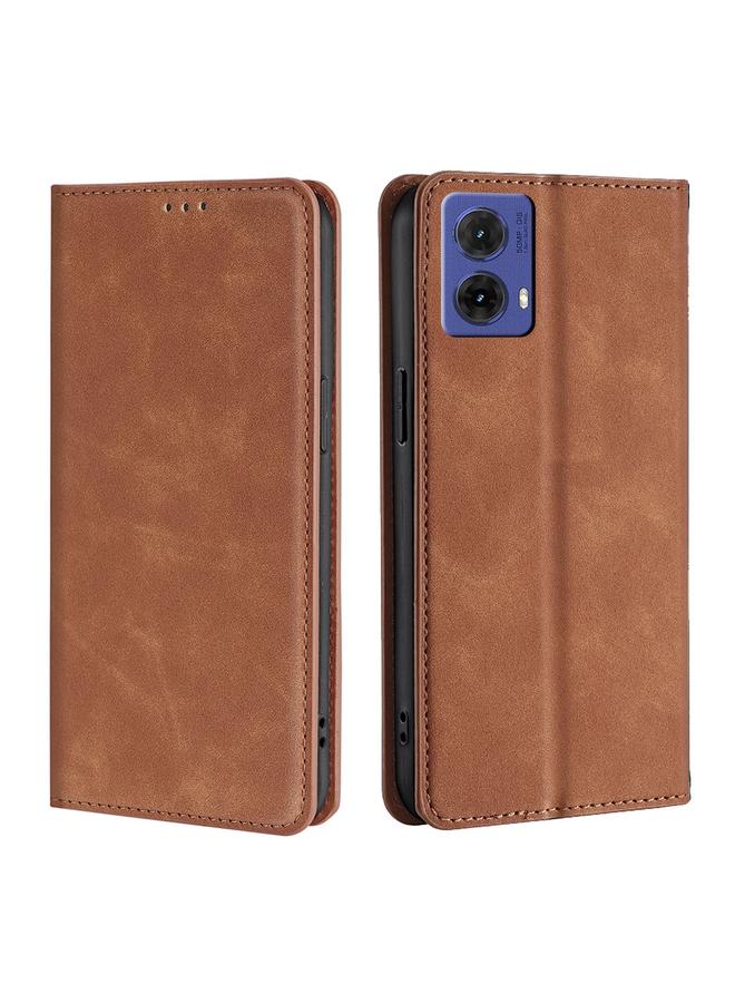 اس-توب جراب لهاتف Motorola Moto G85 5G جراب هاتف جلدي مغناطيسي بملمس الجلد - Image 1