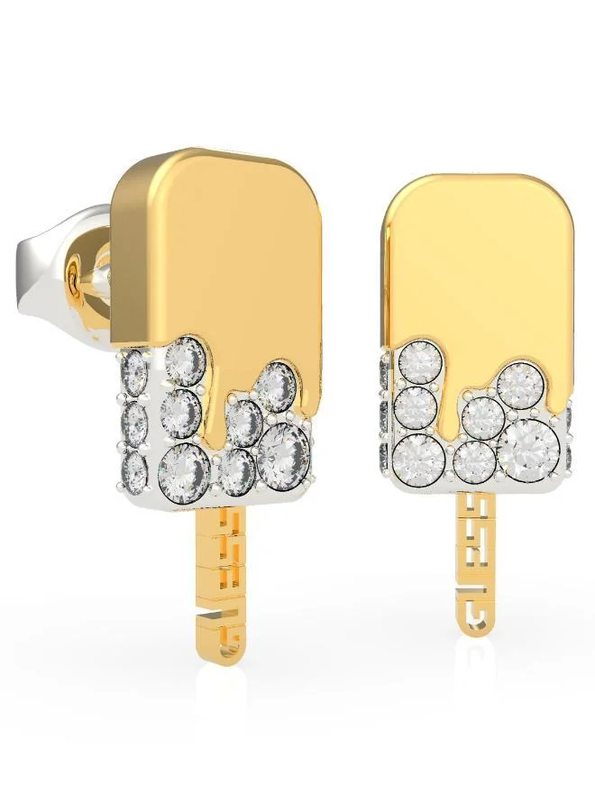 GUESS Pave Ice Pop Stud Earrings
