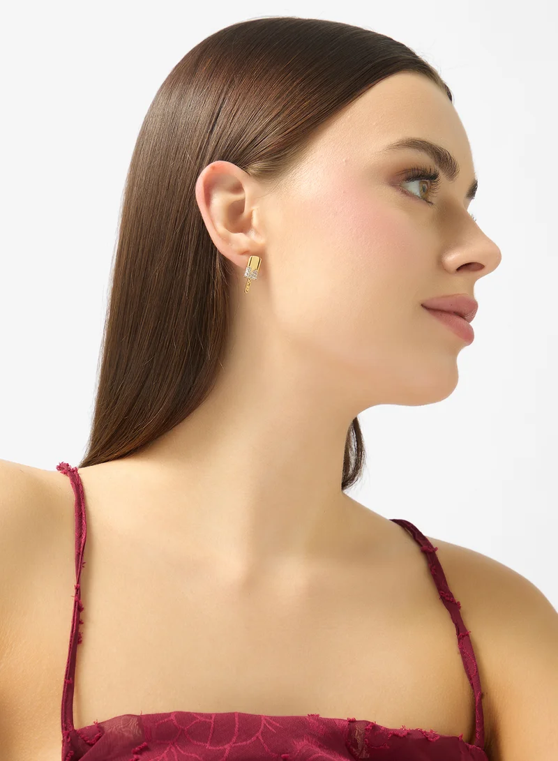 GUESS Pave Ice Pop Stud Earrings