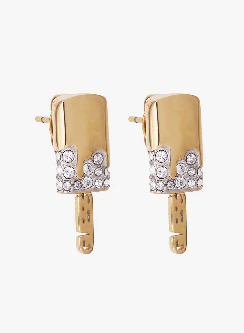 GUESS Pave Ice Pop Stud Earrings