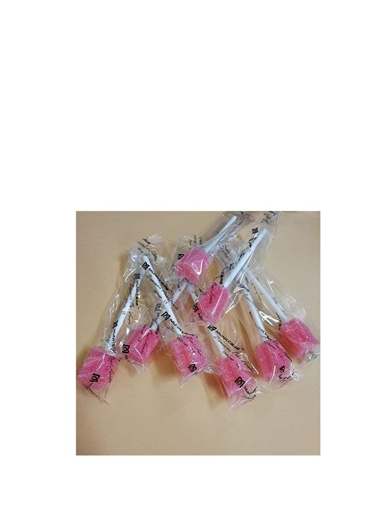 SYOSI Disposable Oral Foam Swab with Mint Flavored, Unflavored & Sterile Oral Swabs Dental Swabsticks for Mouth Cleaning, Individually Wrapped, Red, Box of 50 Counts - Image 5