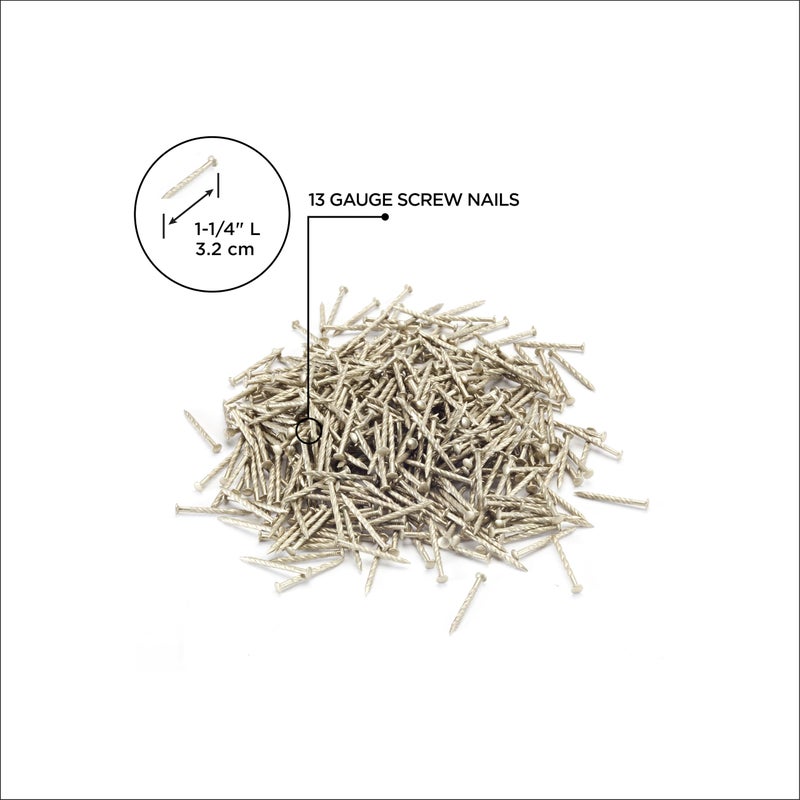 M-D Building Products 95653 1-1/4 in. Satin Brass Floor Metal Screw Nails (1Lb) (10 Packs) - Image 2