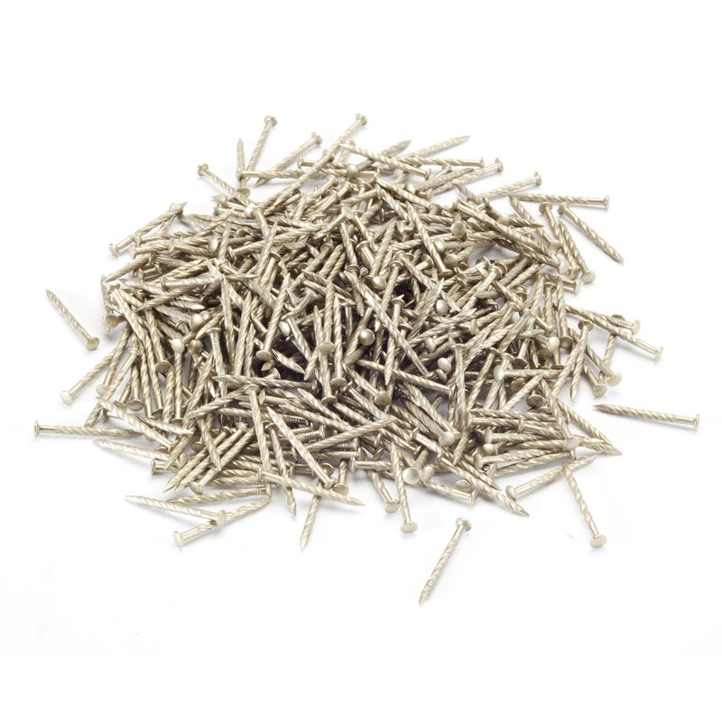 M-D Building Products 95653 1-1/4 in. Satin Brass Floor Metal Screw Nails (1Lb) (10 Packs) - Image 1