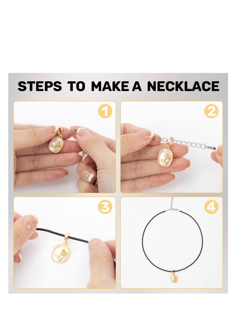 SUNSAR 50Pcs Waxed Necklace Cord Necklace Rope String with Clasp for DIY Bracelet Pendant Jewelry Making Multicolor - Image 5