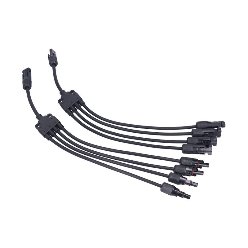 Solar Panel Connector Y Branch 4 Parallel Extension Cable PV Wire for Panel Array - Image 2