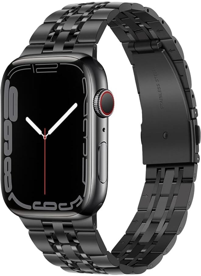 Tasikar - Tasikar Compatible with Apple Watch Strap 49mm 45mm 44mm 42mm 41mm 40mm 38mm, Man Women Band Solid Stainless Steel Metal Bracelet Design for iWatch Ultra SE Series 8 7 6 5 4 3 2 - Image 1