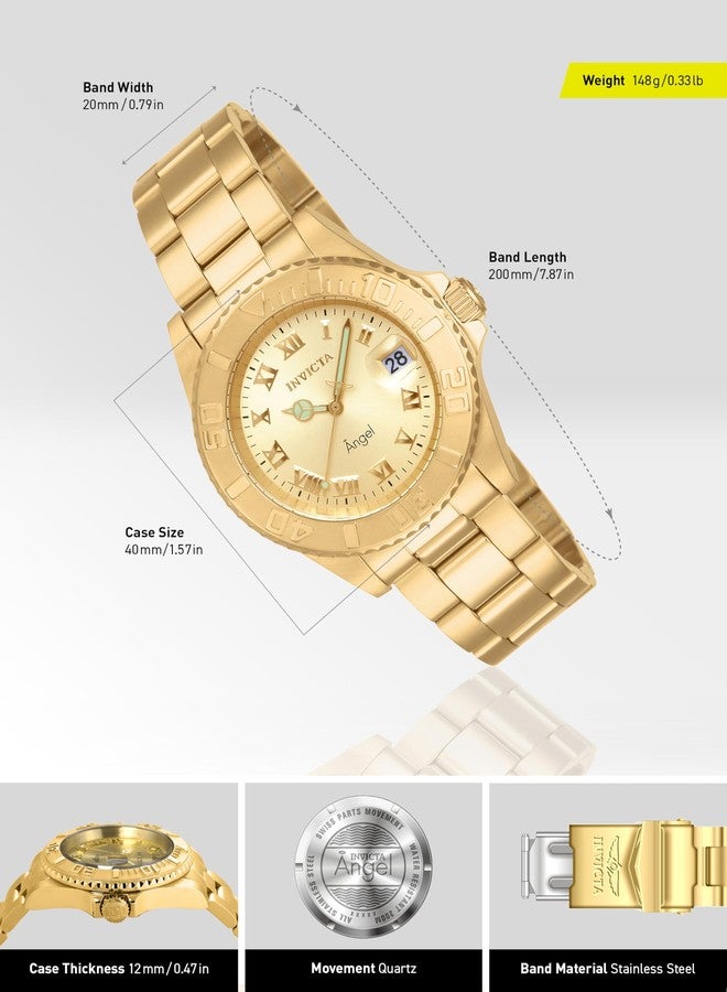 Invicta Women's Angel Gold-Tone Stainless Steel Watch (14321) - Image 3