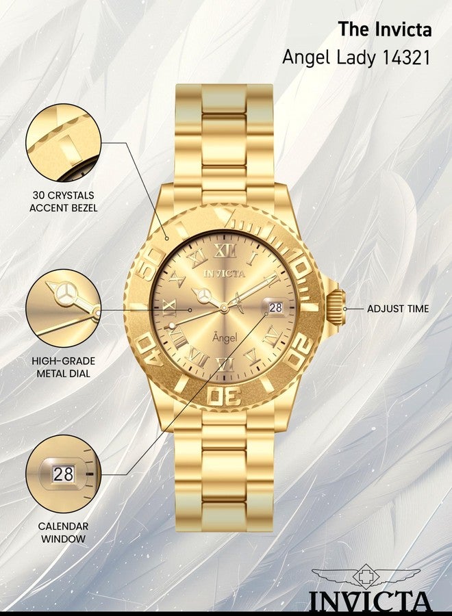 Invicta Women's Angel Gold-Tone Stainless Steel Watch (14321) - Image 4