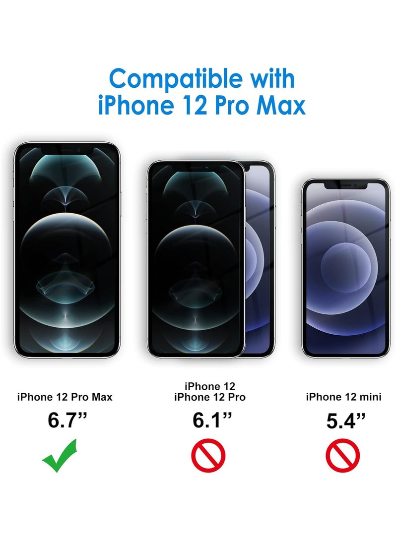 أكاليكس جراب سيليكون متوافق مع iPhone 12 Pro Max، سيليكون سائل رفيع، طبقات من المطاط الهلامي الناعم المقاوم للصدمات، جراب حماية للهاتف مع بطانة من مادة TPU (أرجواني فاتح) - Image 2