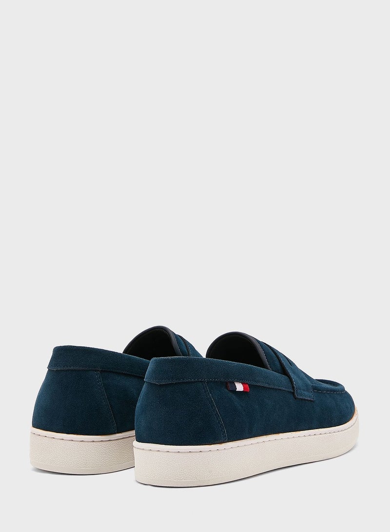 Robert Wood Suede Penny Slip-On Loafers - Image 2