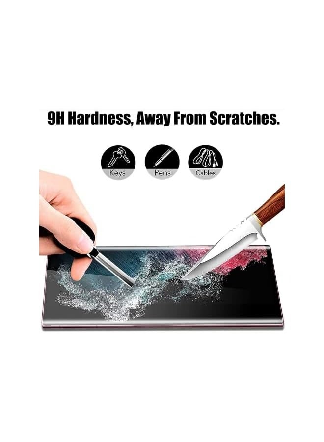 PROMASS Screen Protector for Galaxy S22 Ultra [2+2 Pack] S22 Ultra Tempered Glass Screen Protector with Lens Protector for Galaxy S22 Ultra, Clear. - Image 4