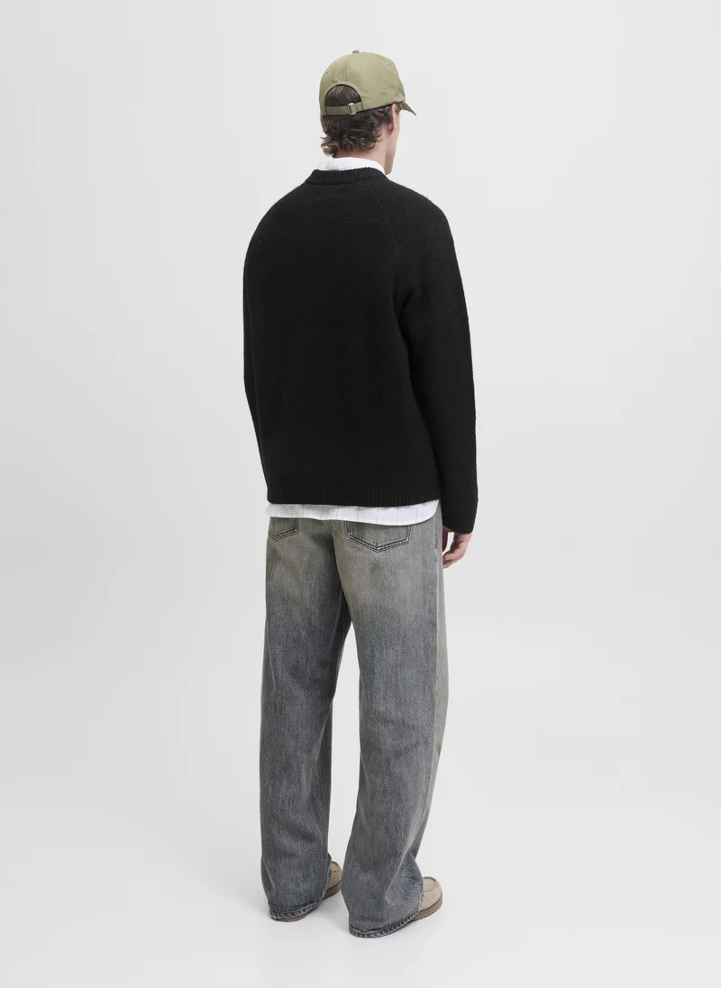 JACK & JONES Embroidered Knitted Crew Neck Sweater