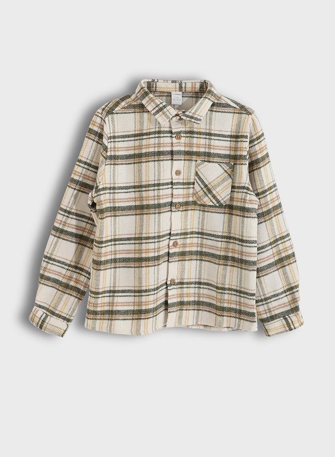 ال سي وايكيكي قميص أولادي بنقشة كارو - Image 1