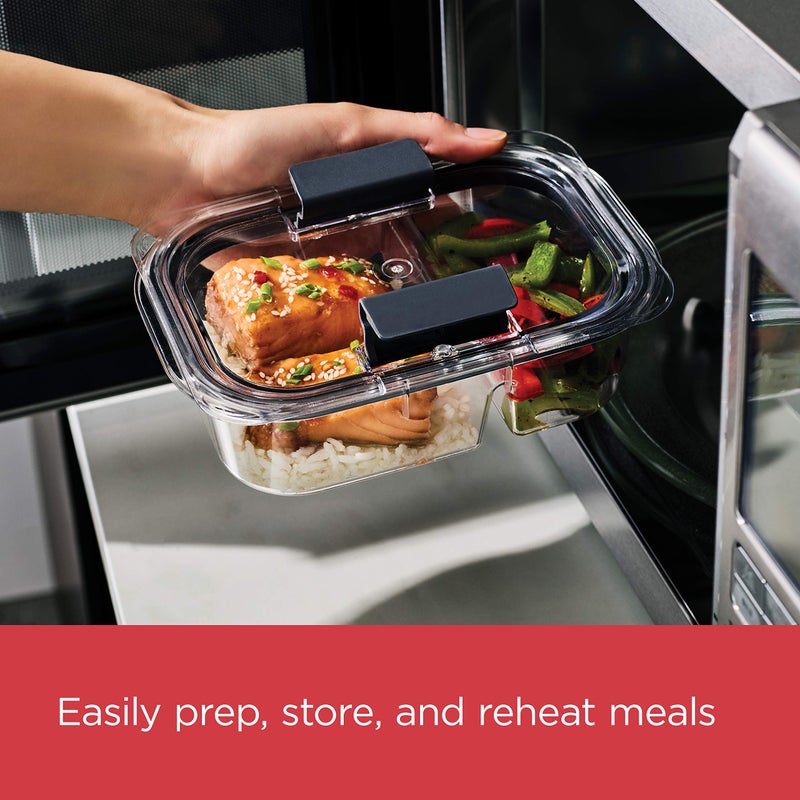 Rubbermaid حاويات تخزين الطعام من Rubbermaid Brilliance خالية من BPA مع أغطية - Image 4