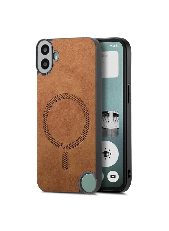 The Bros حافظة لهاتف Nothing CMF 1 Retro Magsafe مغناطيسية من جلد PU