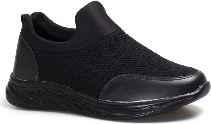 Fast Step Men's Sneakers Casual Comfortable Flexible Sports Running Walking Summer Laceless Mesh Shoes Black 877ma022