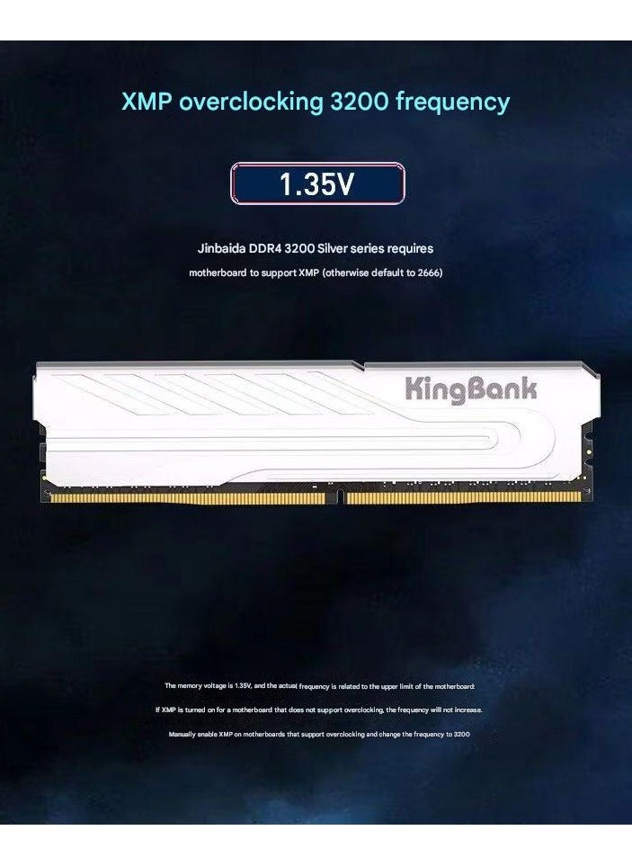 KINGBANK Silver Jue 16GB (8GB X 2) Set DDR4 3600 Desktop Memory Bar 2666 Changxin 2666 16GB  - Image 3