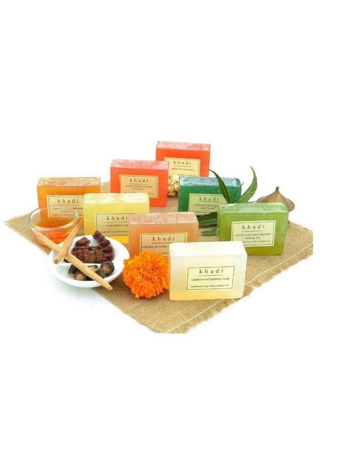 Khadi Swati - Natural Handmade Soaps Assorted Pack Of 8 - Image 1