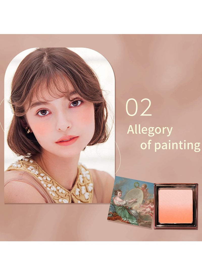 MilleFee - MilleFée Angel Gradation Blushes Lone Wear Shimmer Powder Palette for Beauty Cheek 5g/ 0.176 oz-02 Allegory Of Painting - Image 1