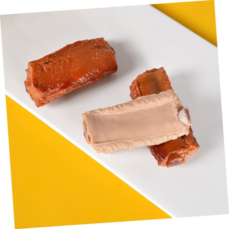 4Pcs Artificial Rib Models For Photography Lifelike Simulated Rib Decorations Creative Food Display Props For Home Kitchen - Image 3