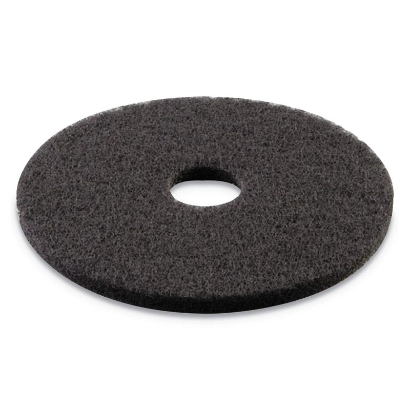 Boardwalk BWK4012BLA 12 in Diameter Stripping Floor Pads  Black 5Carton - Image 2