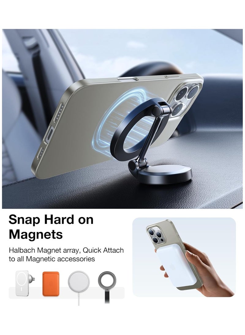 حافظة مغناطيسية رفيعة لجهاز آيفون 16 برو 6.3 بوصة، حافظة رفيعة للغاية متوافقة مع MagSafe، غلاف هاتف خفيف الوزن غير قابل للخدش من مادة PC صلبة لجهاز آيفون 16 برو OriginFit، رمادي تيتانيوم - Image 5