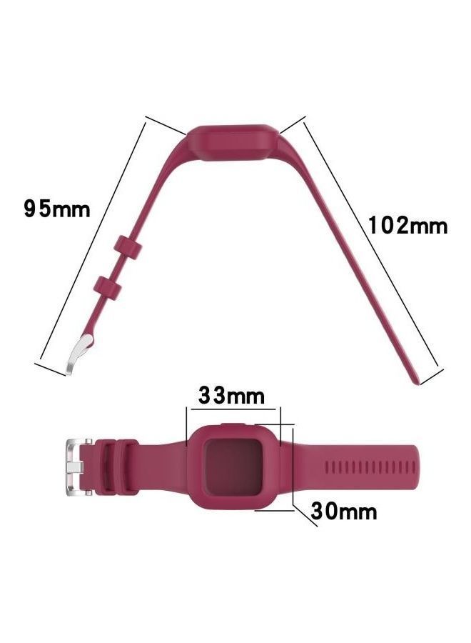 NIBEMINENT Silicone Pure Color Replacement Watchband For Garmin Vivofit JR3 Pink - Image 5