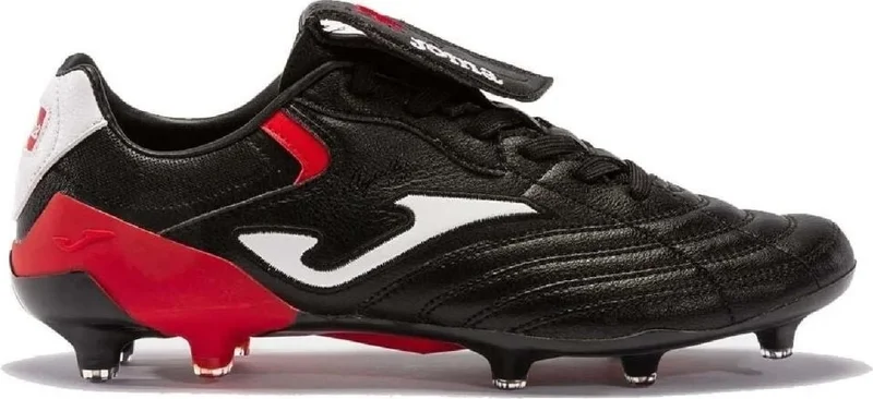Joma Aguila Cup 2301 Black Red Firm Ground Black Men's Football Cleats ACUS2301FG